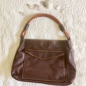 Plinio Visona brown leather hobo purse